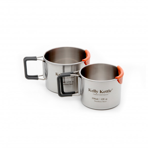 Kelly Kettle - Camping Cups Set - Becher Gr 350 ml & 500 ml grau von Kelly Kettle