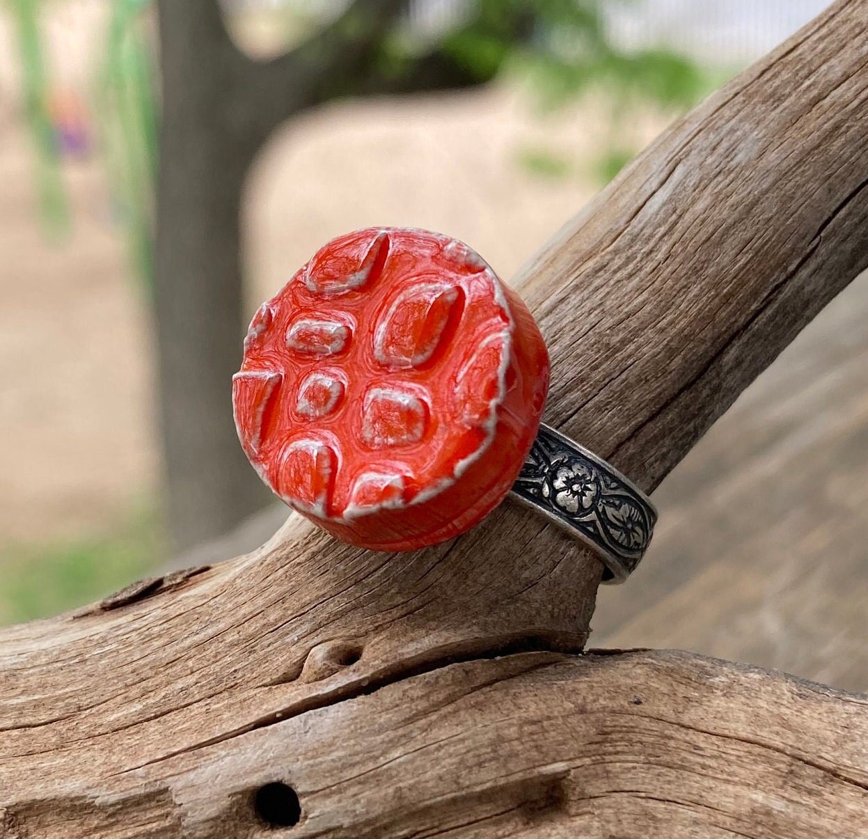 Keramik Ring Rot Keramik Ring Rot von KellyJohnsonArt