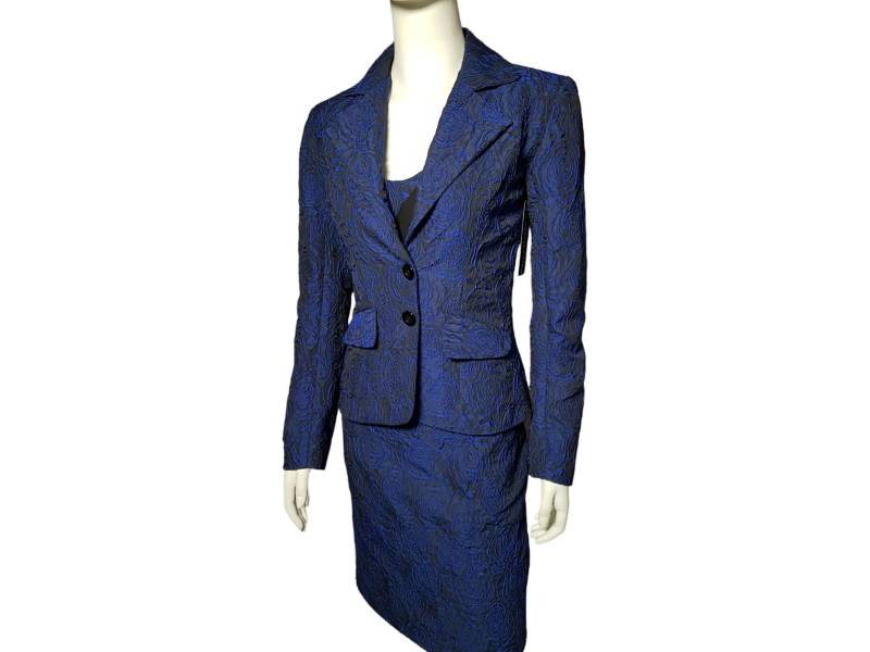 Blauer Jacquard-Blazer von KellyMaddenClothing