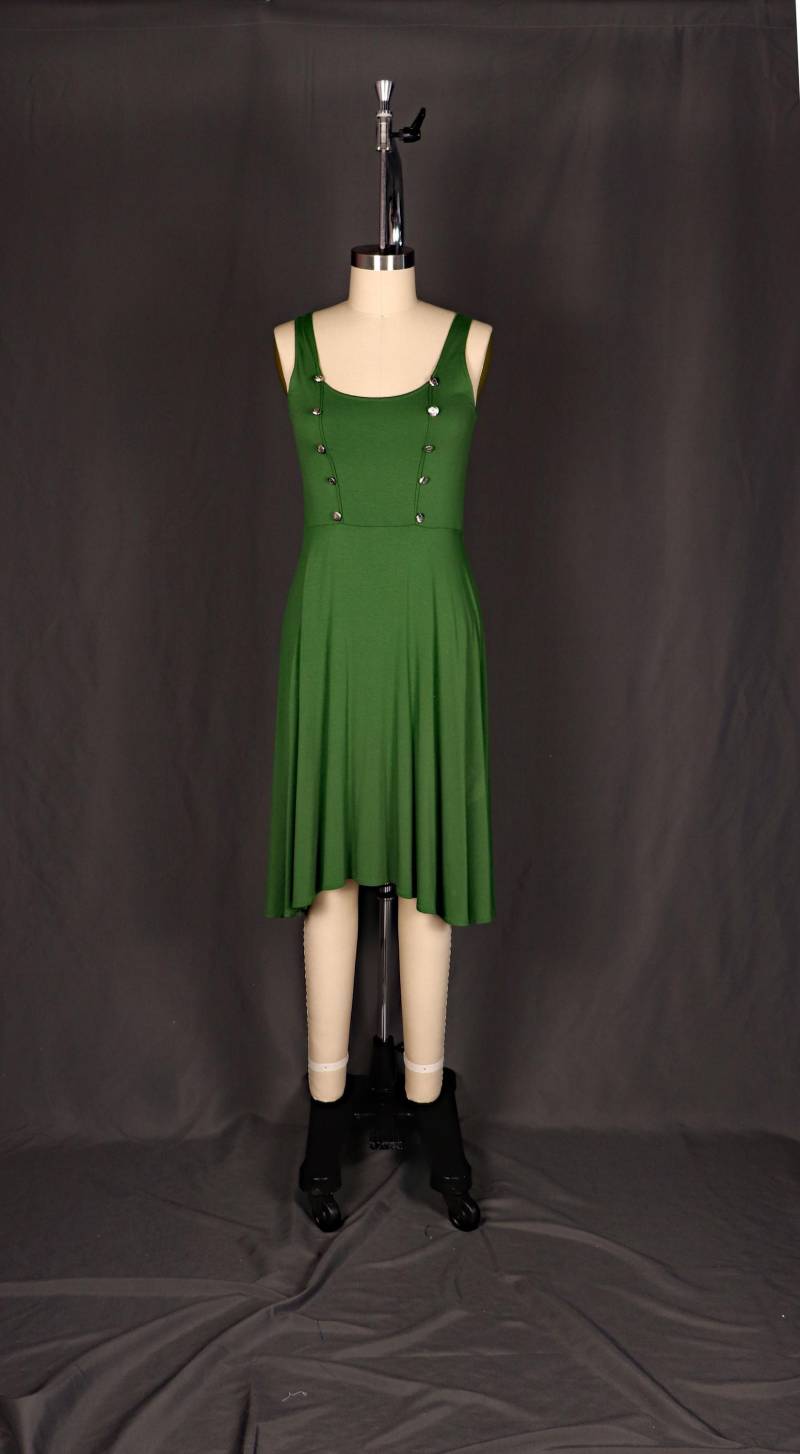 Kleines Kleid Aus Grünem Bambus-Jersey von KellyMaddenClothing