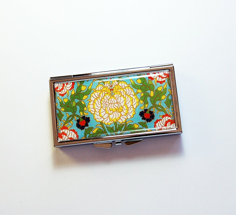 7 Tage Pillendose, Asiatisch Inspirierte Gemusterte Pillendose Für Geldbörse, Reiseetui, Tage, Kompakte | 8935 von KellysMagnets