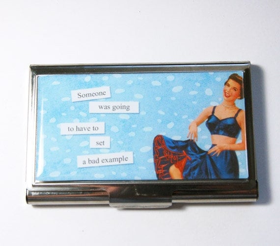 Visitenkartenetui, Lustiges Kartenetui, Humor, Visitenkarten Etui, Bad Example | 3032 von KellysMagnets
