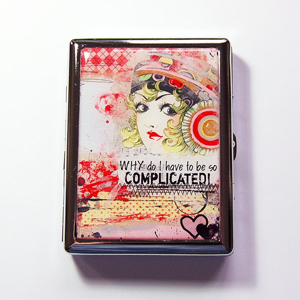 Zigarettenschachtel, Why Do I Have To Be So Complicated, Slim Zigarettenetui, Metall Hülle Für Topf, Abstraktes Design | 5351S von KellysMagnets