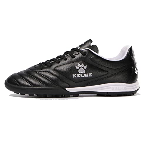 Fußballschuhe für Herren, atmungsaktiv, Rasenturnschuhe, Outdoor-Stollen, Leichtathletik-Sneaker, Teenager, professionelle Verschleißfestigkeit, rutschfeste Fußballschuhe, Schwarz , 45 EU von Kelme