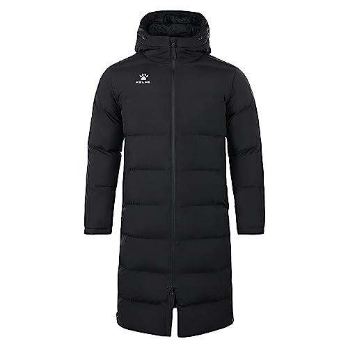 Kelme Daunenjacke Herren Jackets For Men Wasserdichter, winddichter und warmer Wintermantel Schwarz XXL von Kelme