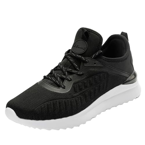 Kelme Sneaker Herren Walkingschuhe Turnschuhe Sportschuhe Freizeit Straßenlaufschuhe Fashion Leichtgewichts Atmungsaktiv Schuhe(Schwarz,44) von Kelme