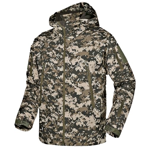 Kelmon Men's Softshell Jacket Warm Fleece Waterproof Military Jacket Tactical Jacket Warm Outdoor Jacket Windproof Functional Jacket with Multi-Zip Pockets Kelmon Men's Softshell Jacket Warm Fleece Waterproof Military Jacket Tactical Jacket Warm Outdoor Jacket Windproof Functional Jacket with Multi-Zip Pockets von Kelmon