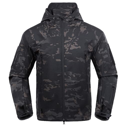 Kelmon Men's Softshell Jacket Warm Fleece Waterproof Military Jacket Tactical Jacket Warm Outdoor Jacket Windproof Functional Jacket with Multi-Zip Pockets von Kelmon