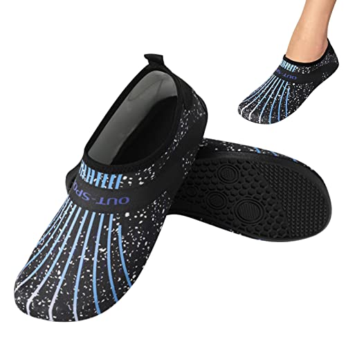 Aqua Socks Barfuß | Schnell trocknend Barfuß – Slip-on Yoga-Socken für Männer Frauen Sport Strand Schwimmen Surfen Yoga Übung Keloc von Keloc