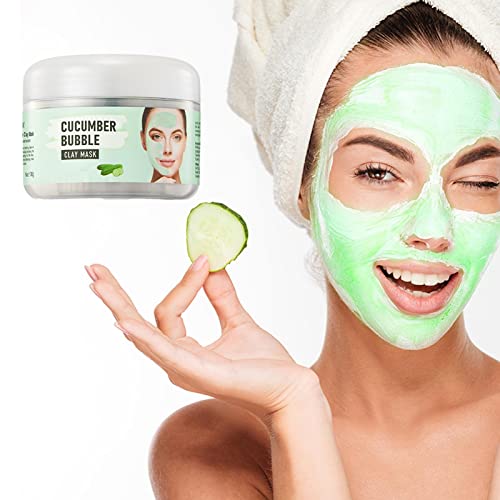 Keloc Bubble Reinigungsschlamm, Gurken-/Pfirsichblasenschlamm für Gesicht und Körper, Natürliche Hautpflege für Frauen und Männer Gesichtsreinigungserde, und Poren von Keloc