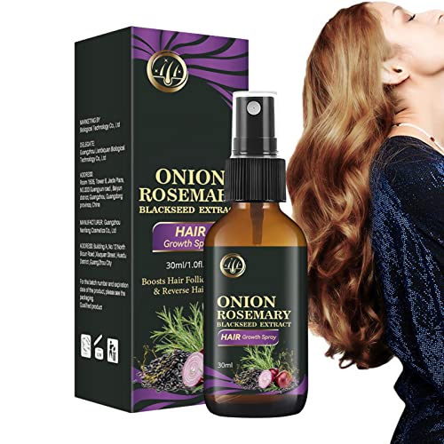 Keloc Haarverdichtungsspray | Onion Blackseed Hair Volumizing Spray 30ml,Tiefenspülung für trockenes, geschädigtes Haar, Haarwachstumsprodukte für Frauen für trockenes, krauses, schwaches Haar von Keloc