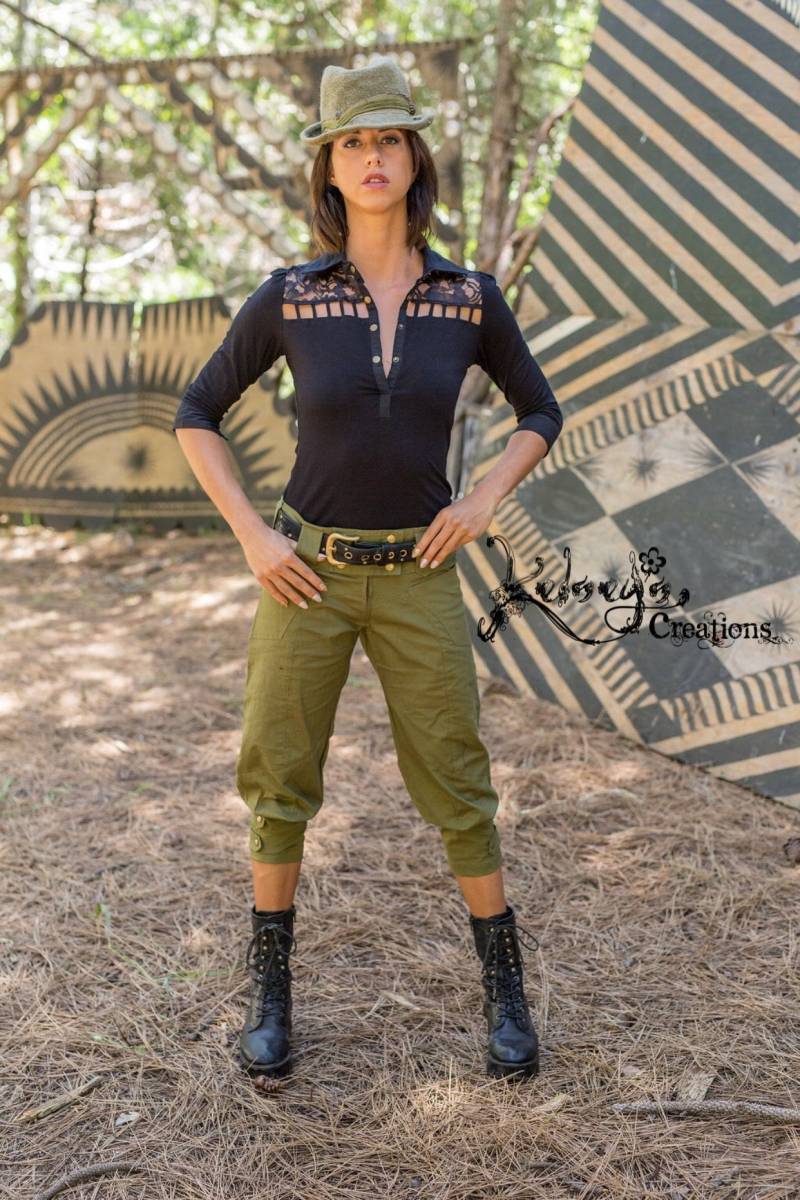 Grüne Baumwolle Revolution Hose Im Steampunk Piraten Festival Stil von KelseysCreationsShop