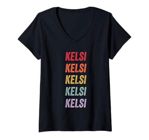Damen Kelsi T-Shirt mit V-Ausschnitt von Kelsi Apparel