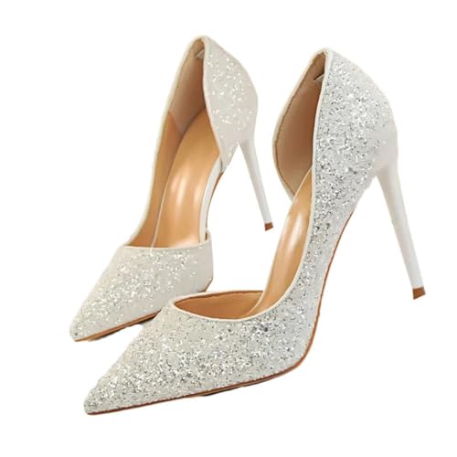 Kelsiop Damen-Pumps mit Strass-Schnalle, runder Absatz, Kristall-Sandalen, geeignet für Tanzpartys Kelsiop Damen-Pumps mit Strass-Schnalle, runder Absatz, Kristall-Sandalen, geeignet für Tanzpartys von Kelsiop