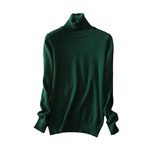 Kelsiop Herbst und Winter Kaschmir Rollkragenpullover Damen Rollkragenpullover Einfarbig Große Größe, Dark En8, XXX-Large von Kelsiop