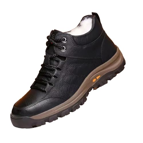 Kelsiop Herren Winter Schneestiefel Dicke Turnschuhe Warme Und Bequeme Schuhe Outdoor Kurze Stiefel Wanderschuhe von Kelsiop