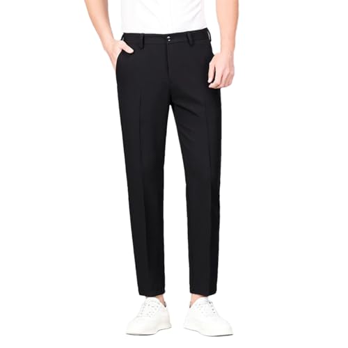 Kelsiop Kleidung Sommeranzug Knöchellange Hose Herren Business Straight Casual Formal Hose von Kelsiop