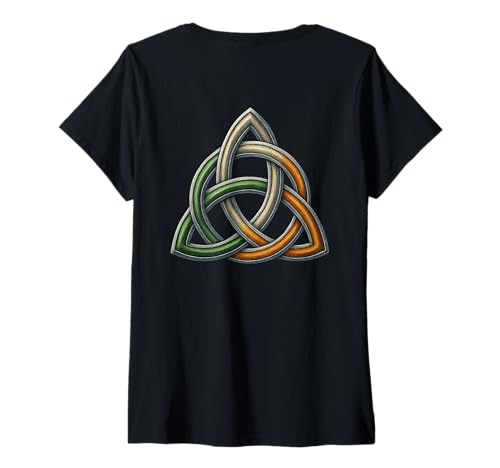 Damen Epischer keltischer Knoten - irische keltische Symbole T-Shirt mit V-Ausschnitt Damen Epischer keltischer Knoten - irische keltische Symbole T-Shirt mit V-Ausschnitt von Keltisches Kreuz & Symbole