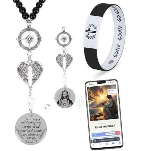 Christliche Geschenke für Frauen Männer – Rückspiegel Zubehör Jesus Bibelvers Armbänder Interaktive NFC Autospiegel Hängende Zubehör Religiöse Fahranfänger Geschenke für Wertschätzung Geburtstag Christliche Geschenke für Frauen Männer – Rückspiegel Zubehör Jesus Bibelvers Armbänder Interaktive NFC Autospiegel Hängende Zubehör Religiöse Fahranfänger Geschenke für Wertschätzung Geburtstag von Keluna