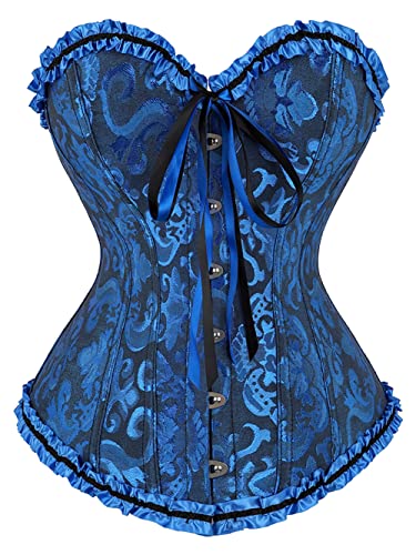 Kelvry Frauen Vollbrust Mieder Dessous Korsage Bridal Wäsche schnürt Sich Oben Satin Korsett von Kelvry