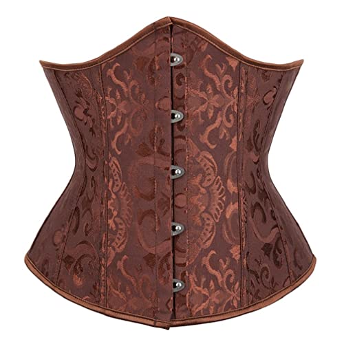 Kelvry Damen-Taillenmieder aus Satin, zum Schnüren, Unterbrustkorsett, Shaper, Bustier, Top, Größe S-6XL von Kelvry