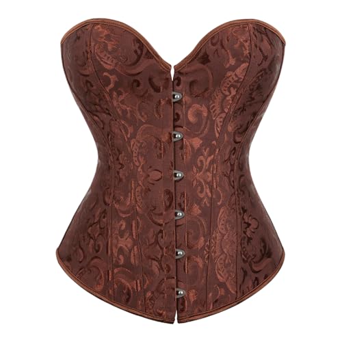 Kelvry Damen Übergröße Gothic Dessous Satin Lace Up Knoed Überbrust Korsetts Shapewear Outfit von Kelvry