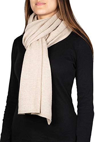 Kemailù - BENNY TOP 100% Kaschmirschal - Unisex - MADE IN ITALY (Hellbeige) von Kemailù