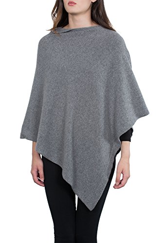 Kemailù - Moon Poncho aus Kaschmir - Gemisch - für Damen (Mittelgrau) von Kemailù