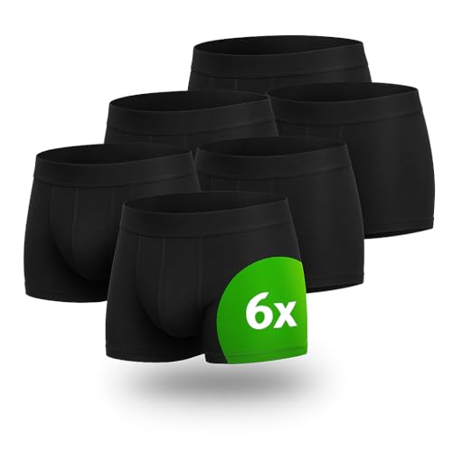 Kemes Boxershorts Herren Baumwolle 95% Elastan 5% Unterhosen 6X Stück Männer Unterwäsche Atmungsatkiv | Größe XXL von Kemes