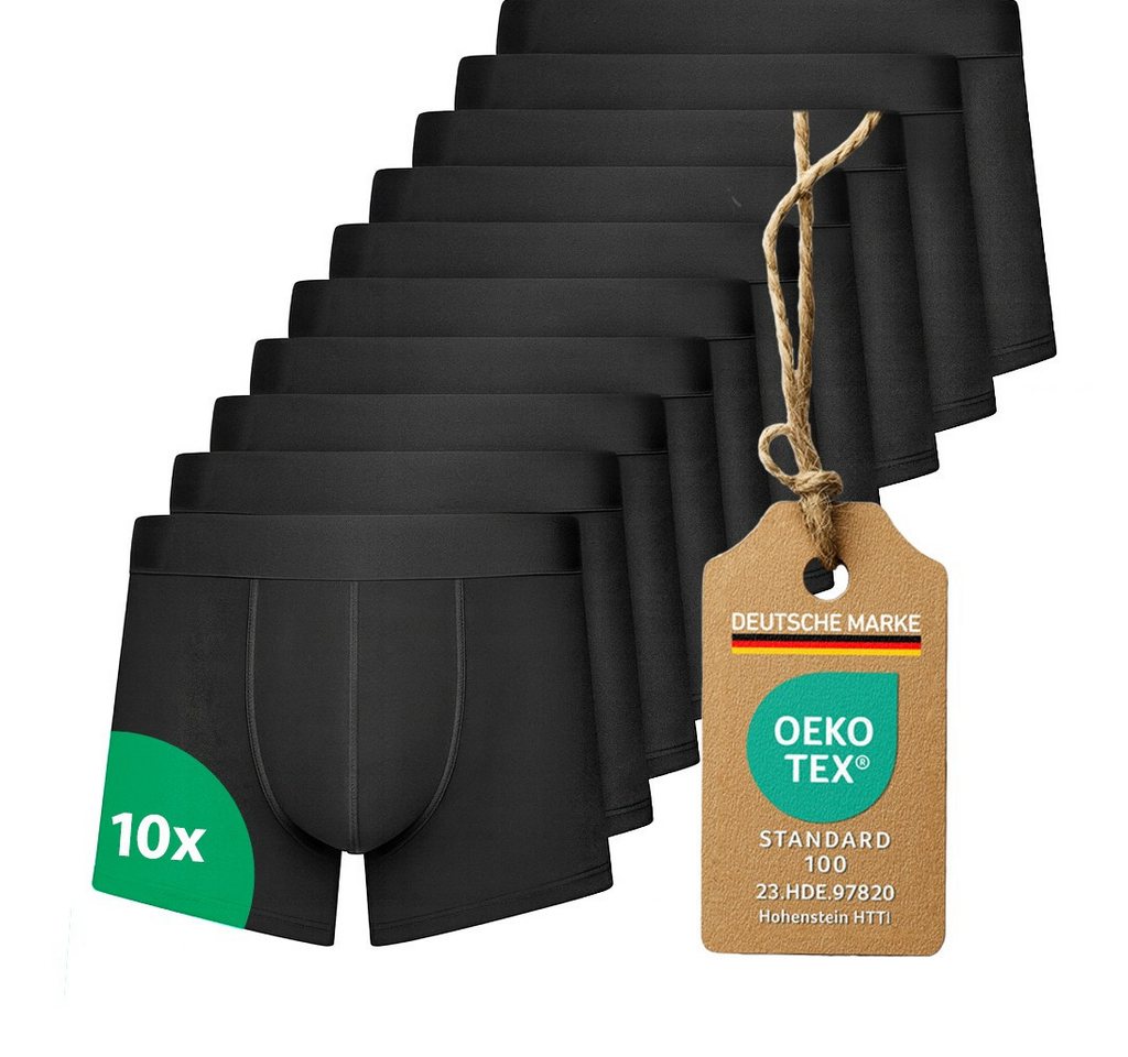 Kemes Boxershorts Unterhosen Herren 10er Pack Boxershorts Herren schwarz Baumwolle (Set, 10 Stück) kein kratzendes Etikett von Kemes