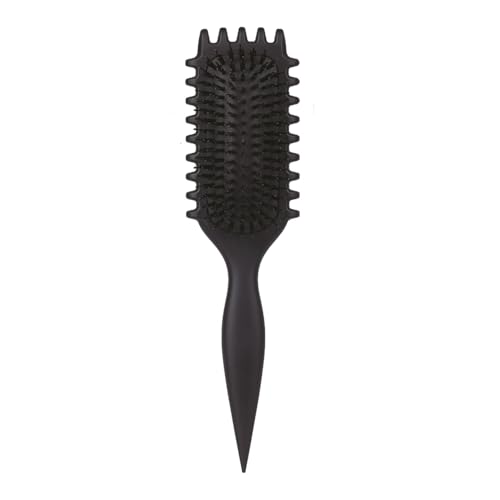 Kemon Curly Hair Brush (Black) Styling Brush for Detangling, Separating, Shaping and Defining Curls - For Women and Men von Kemon