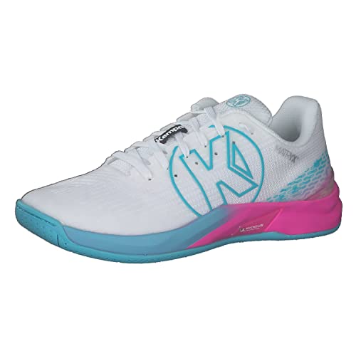 Kempa Damen Attack Pro 2.0 Handballschuh, Weiß/Aqua, 44.5 EU von Kempa