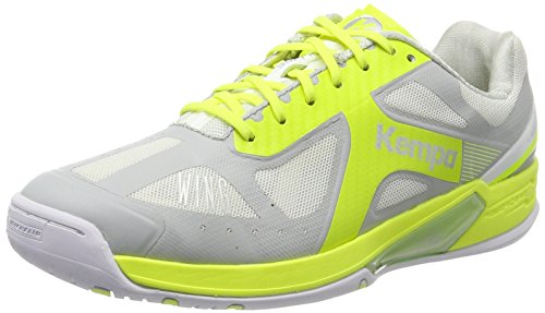 Kempa Damen Wing Lite Caution Handballschuhe, Grau (Gris Claro/Blanco/Amarillo 000) von Kempa