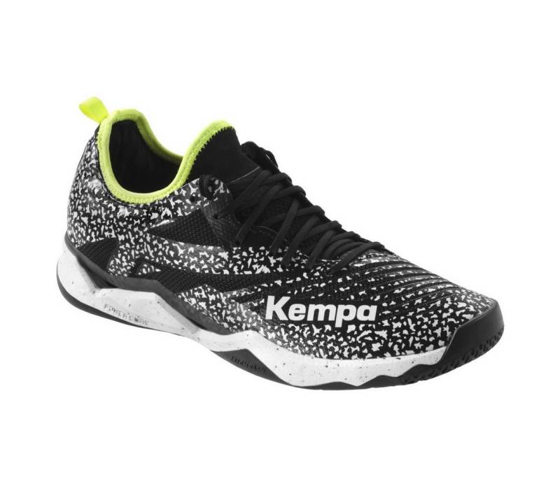 Kempa Hallen-Indoorschuhe Wing Lite 2.0 schwarz/weiss/fluogelb Herren Badmintonschuh von Kempa
