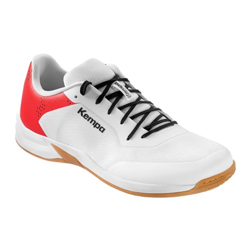 Kempa Herren Kourtfly Three Handball-Schuhe, weiß/rot, 43 EU von Kempa