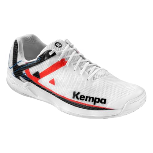 Kempa Herren Wing 2.0 Handball-Schuhe, weiß/rot/schwarz, 42.5 EU von Kempa