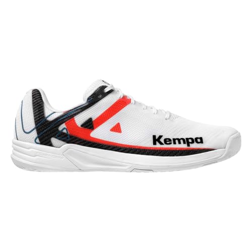 Kempa Herren Wing 2.0 Handball-Schuhe, weiß/rot/schwarz, 45.5 EU von Kempa