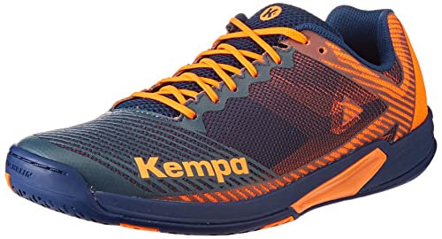 Kempa Herren Wing Handballschuh, Bleu Marine Orange Fluo, 44 EU von Kempa