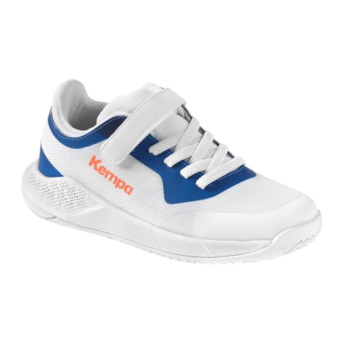 Kempa Jungen Unisex Kinder Kourtfly Kids Sport-Schuhe, weiß/blau, 28 EU von Kempa