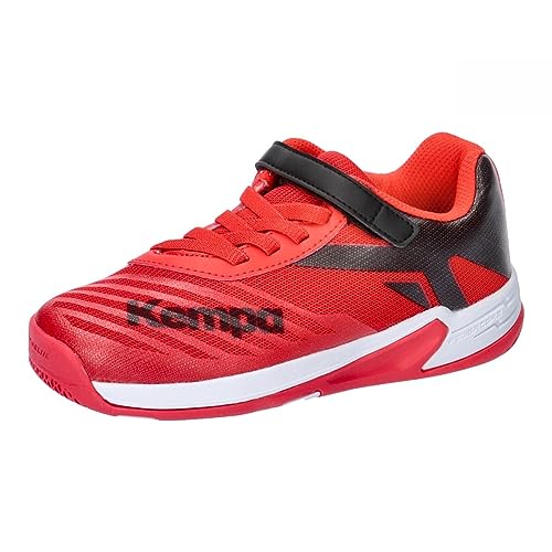 Kempa Jungen Unisex Kinder Wing 2.0 Junior Handballschuhe, Sportschuhe, Turnschuhe, schwarz/rot, 29 EU von Kempa