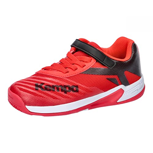 Kempa Jungen Unisex Kinder Wing 2.0 Junior Handballschuhe, Sportschuhe, Turnschuhe, schwarz/rot, 34 EU von Kempa