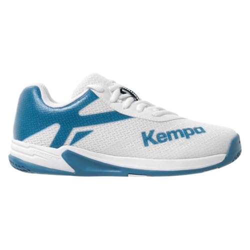 Kempa Unisex Kinder Wing 2.0 Junior Sport-Schuhe, Weiß Deep Blau, 29 EU von Kempa