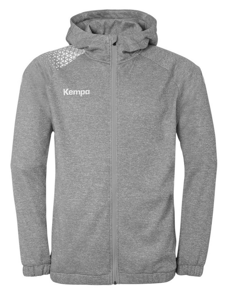 Kempa Kapuzenpullover Kapuzenjacke Ambition 28 (Full-Zip, 100% Polyester) grau Herren von Kempa