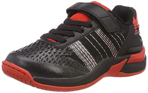 Kempa Unisex-Kinder Attack Contender JUNIOR EBBE & Flut Handballschuhe, Schwarz Schwarz Lighthouse Rot 04 von Kempa