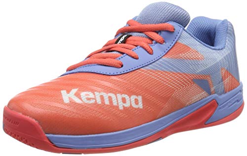 Kempa Unisex-Kinder Wing 2.0 JUNIOR Handballschuhe, Grau (Corail/Gris Lilas 02) von Kempa