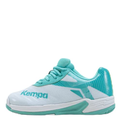 Kempa Wing 2.0 JUNIOR Sneaker, Mehrfarbig Weiß Türkis 05, 28 EU Schmal von Kempa