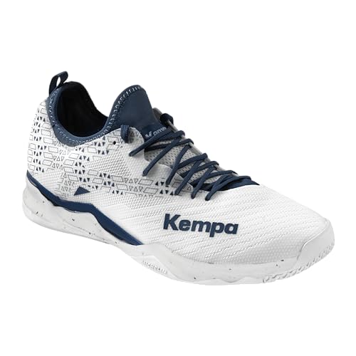 Kempa Unisex Wing Lite 2.0 Game Changer Handballschuhe, Sportschuhe, Turnschuhe, weiß/Marine, 40.5 EU von Kempa