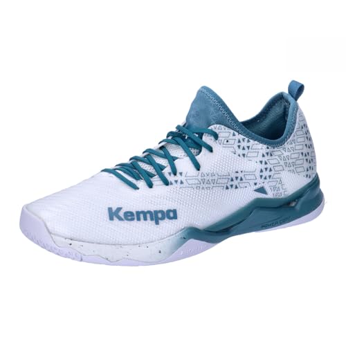 Kempa Unisex Wing Lite 2.0 Handballschuhe, weiß/deep blau, 43 EU von Kempa