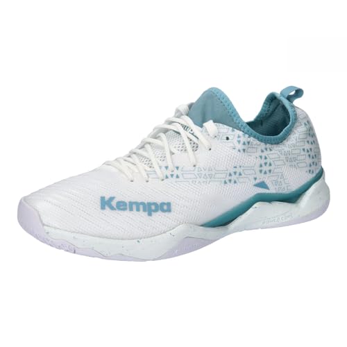 Kempa Unisex Wing Lite 2.0 W Game Changer Handballschuhe, Sportschuhe, Turnschuhe, weiß/Aqua, 37.5 EU von Kempa