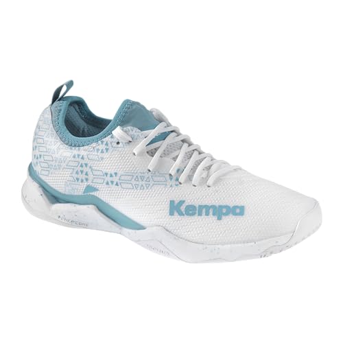 Kempa Unisex Wing Lite 2.0 W Game Changer Handballschuhe, Sportschuhe, Turnschuhe, weiß/Aqua, 37.5 EU von Kempa